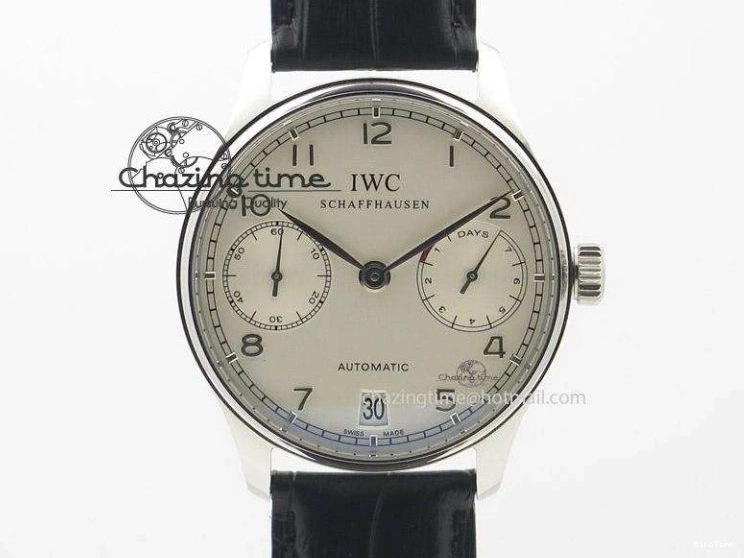 MIROTIME 0316 Portuguese Real PR Real Annual Calendar IW503502 ZF 1:1 Best Edition Blue Dial on Black Leather Strap A Breathable 7152